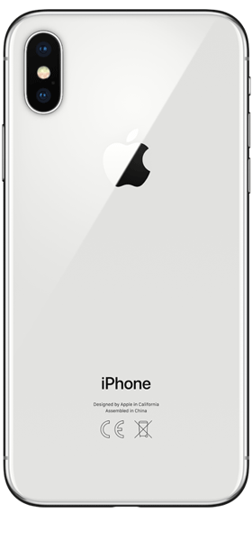 Téléphone Apple PRS Iphone X Argent Très Bon état Offert + SIM 10EUR